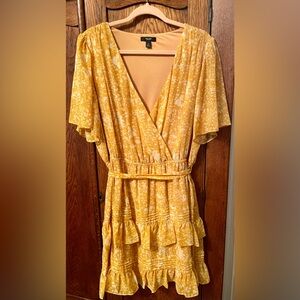 Simply Vera Verawang Yellow Floral Dress